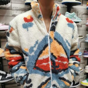 Aelfric Eden Abstract Pattern Sherpa Coat
