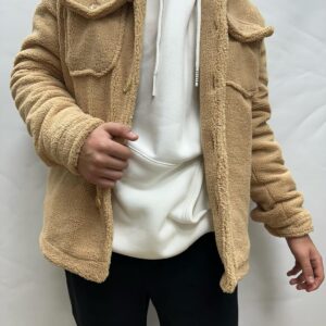 winter fleece jacket beige