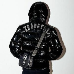Trapstar Irongate Shiny Black Detachable Hooded Puffer Jacket
