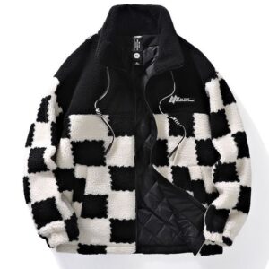 Checkerboard Sherpa Warm Jacket